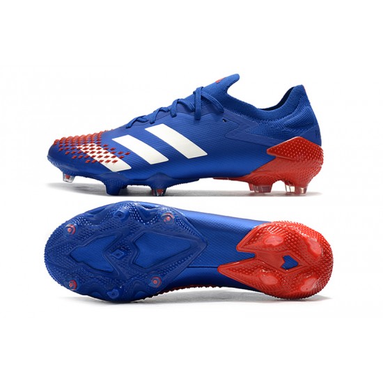Calidad superior  Botas de fútbol Adidas Predator Mutator 20.1 Low FG - Azul Blanco Rojo