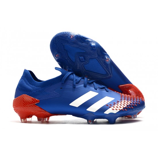 Calidad superior  Botas de fútbol Adidas Predator Mutator 20.1 Low FG - Azul Blanco Rojo