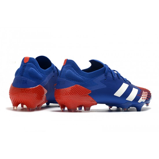 Calidad superior  Botas de fútbol Adidas Predator Mutator 20.1 Low FG - Azul Blanco Rojo