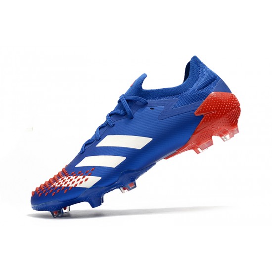 Calidad superior  Botas de fútbol Adidas Predator Mutator 20.1 Low FG - Azul Blanco Rojo