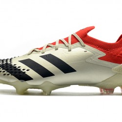 Botas de fútbol Adidas Predator Mutator 20.1 Low FG - Champagne Negro Rojo