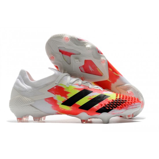 Mejor calidad  Botas de fútbol Adidas Predator Mutator 20.1 Low FG - Blanco naranja Negro