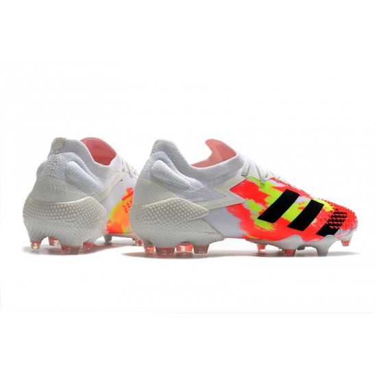 Mejor calidad  Botas de fútbol Adidas Predator Mutator 20.1 Low FG - Blanco naranja Negro