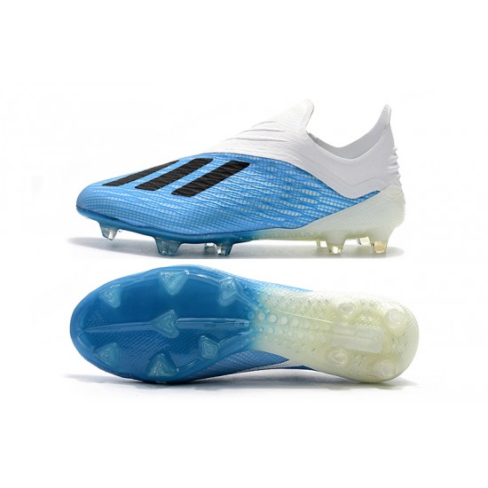 Comprar ahora  Botas de fútbol Adidas X 18 FG Laceless Blanco Azul Negro