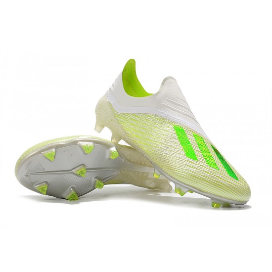 Comprar  Botas de fútbol Adidas X 18 FG Laceless Blanco Amarillo Verde