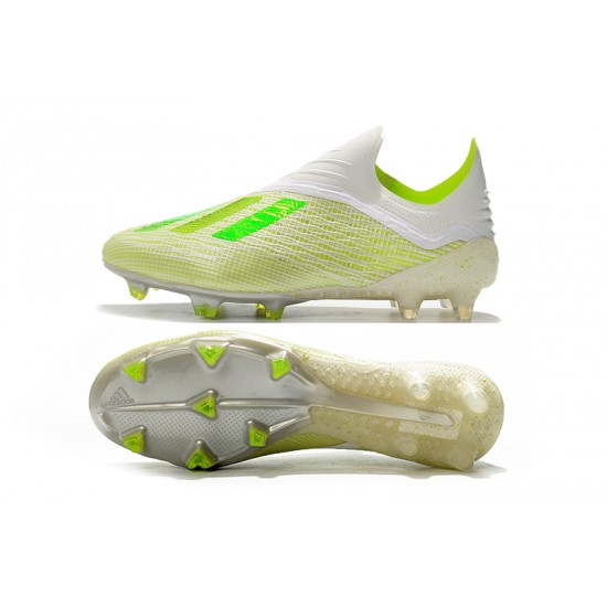Comprar  Botas de fútbol Adidas X 18 FG Laceless Blanco Amarillo Verde