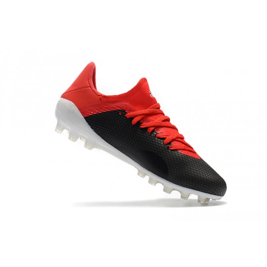 Calidad superior  Botas de fútbol Adidas X 18.1 AG Negro Rojo Blanco