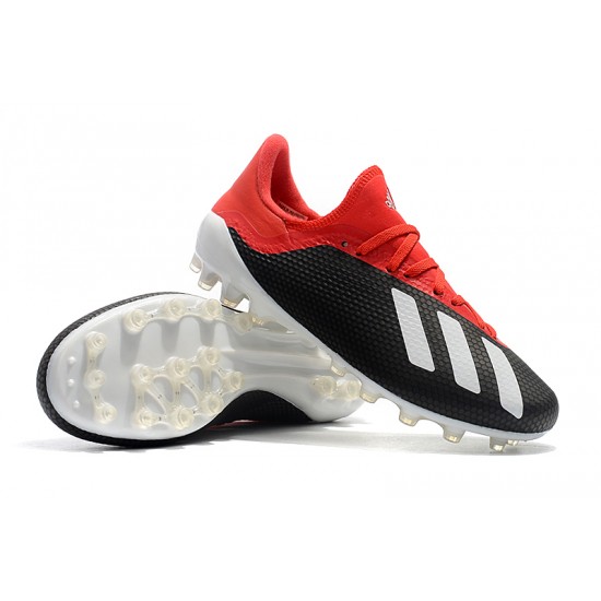 Calidad superior  Botas de fútbol Adidas X 18.1 AG Negro Rojo Blanco