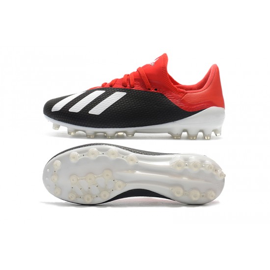 Calidad superior  Botas de fútbol Adidas X 18.1 AG Negro Rojo Blanco