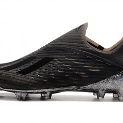Botas de fútbol Adidas X 19 FG Laceless Negro