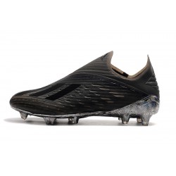 Botas de fútbol Adidas X 19 FG Laceless Negro