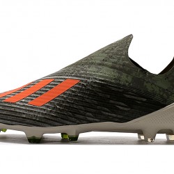 Botas de fútbol Adidas X 19+ FG Encryption Code Army Verde naranja