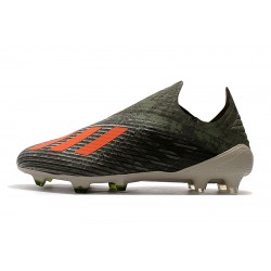 Botas de fútbol Adidas X 19+ FG Encryption Code Army Verde naranja