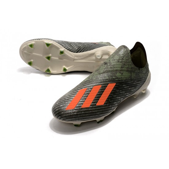 Calidad superior  Botas de fútbol Adidas X 19+ FG Encryption Code Army Verde naranja