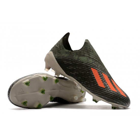 Calidad superior  Botas de fútbol Adidas X 19+ FG Encryption Code Army Verde naranja