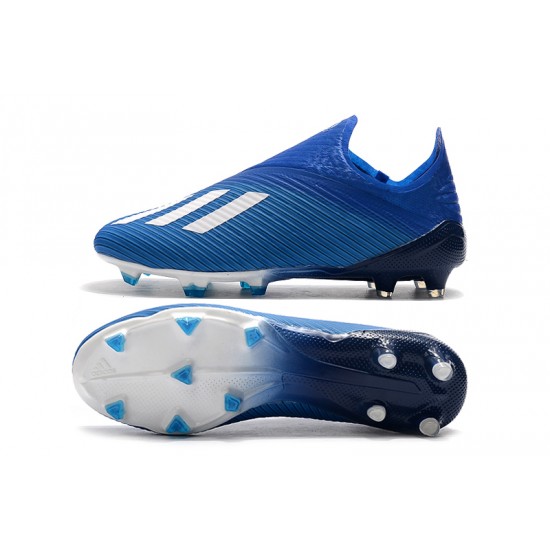 Descubrir  Botas de fútbol Adidas X 19+ FG Encryption Code Azul Blanco Negro