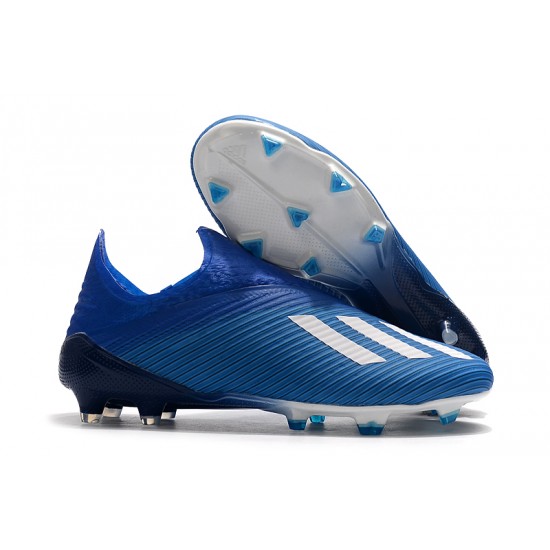 Descubrir  Botas de fútbol Adidas X 19+ FG Encryption Code Azul Blanco Negro