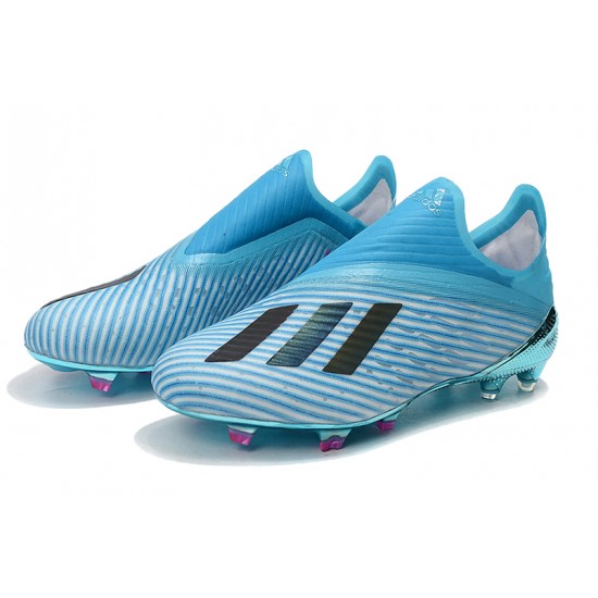 Descubrir  Botas de fútbol Adidas X 19+ FG Hard WiRojo Bright Cyan Core Negro Shock Rosado
