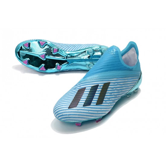 Descubrir  Botas de fútbol Adidas X 19+ FG Hard WiRojo Bright Cyan Core Negro Shock Rosado