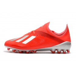 Botas de fútbol Adidas X 19.1 AG Rojo Plata