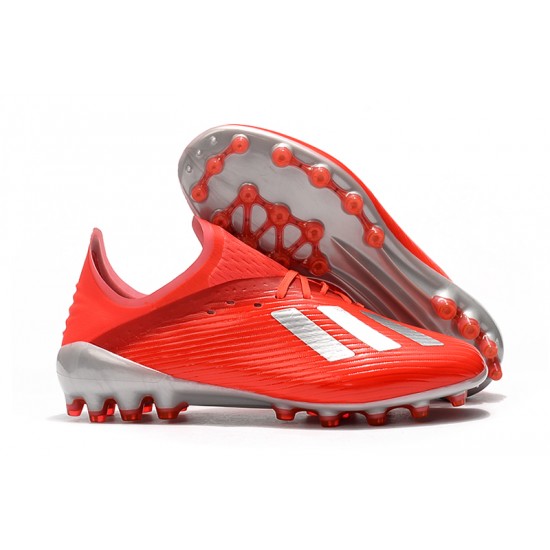 Tienda  Botas de fútbol Adidas X 19.1 AG Rojo Plata