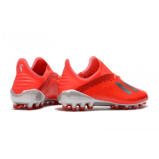 Tienda  Botas de fútbol Adidas X 19.1 AG Rojo Plata