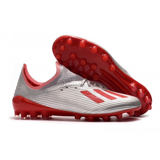 Descubrir  Botas de fútbol Adidas X 19.1 AG Plata Rojo