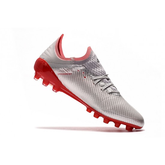 Descubrir  Botas de fútbol Adidas X 19.1 AG Plata Rojo