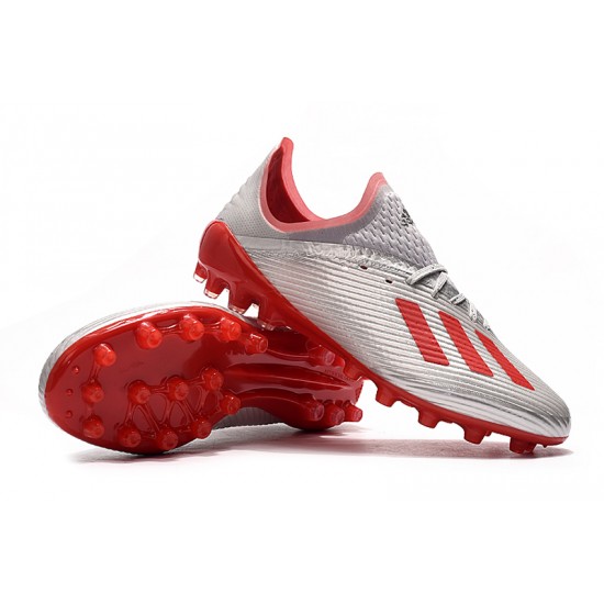 Descubrir  Botas de fútbol Adidas X 19.1 AG Plata Rojo