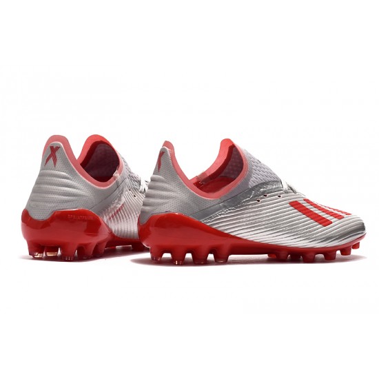 Descubrir  Botas de fútbol Adidas X 19.1 AG Plata Rojo
