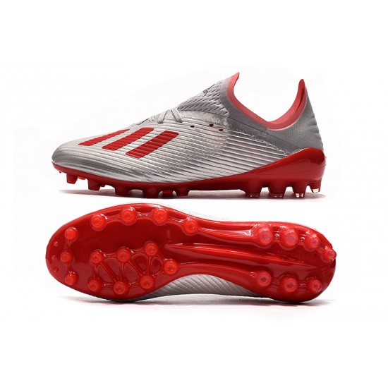 Descubrir  Botas de fútbol Adidas X 19.1 AG Plata Rojo