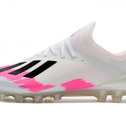 Botas de fútbol Adidas X 19.1 AG Blanco Rosado Negro
