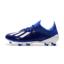 Botas de fútbol Adidas X 19.1 FG Azul Blanco