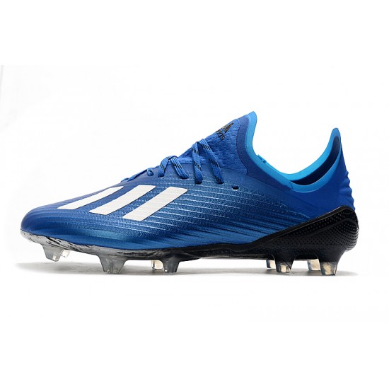 Calidad superior  Botas de fútbol Adidas X 19.1 FG Azul Blanco Negro