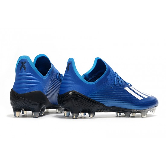 Calidad superior  Botas de fútbol Adidas X 19.1 FG Azul Blanco Negro