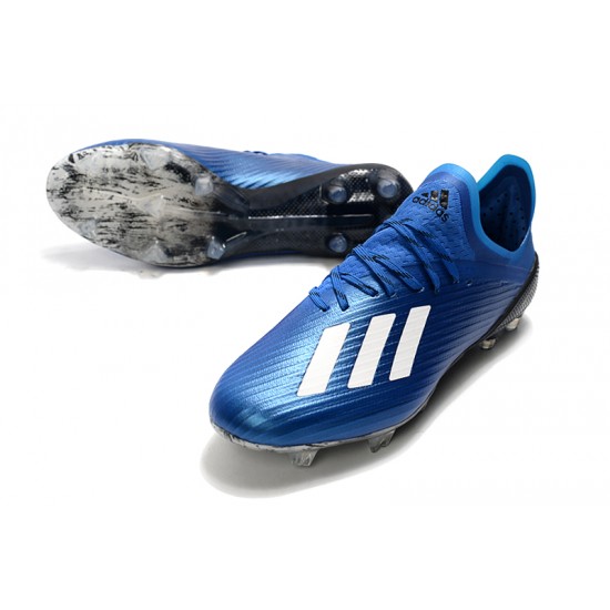 Calidad superior  Botas de fútbol Adidas X 19.1 FG Azul Blanco Negro