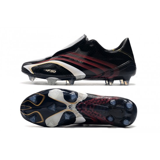 Mejor calidad  Botas de fútbol Adidas X F506 FG Tunit Laceless Negro Rojo Blanco
