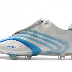 Botas de fútbol Adidas X F506 FG Tunit Laceless Blanco Azul