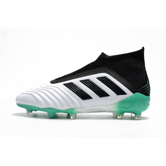 Calidad superior  Botas de fútbol Adidas Predator 18+ FG Blanco Negro Verde