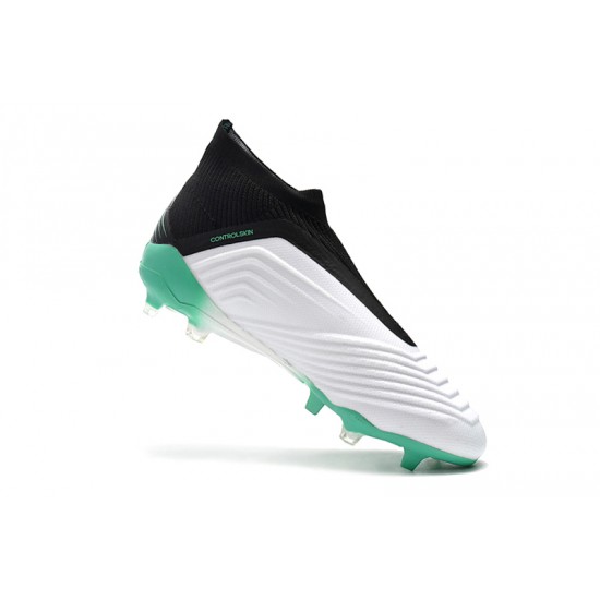 Calidad superior  Botas de fútbol Adidas Predator 18+ FG Blanco Negro Verde