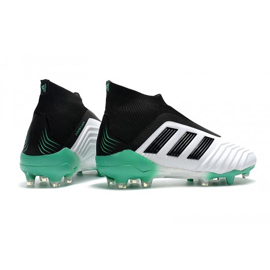 Calidad superior  Botas de fútbol Adidas Predator 18+ FG Blanco Negro Verde