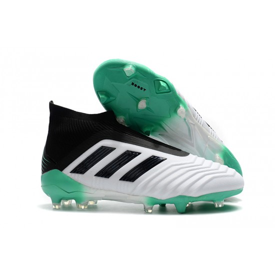 Calidad superior  Botas de fútbol Adidas Predator 18+ FG Blanco Negro Verde