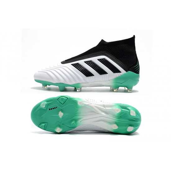 Calidad superior  Botas de fútbol Adidas Predator 18+ FG Blanco Negro Verde