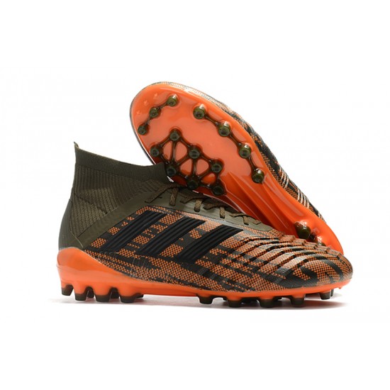 Explorar  Botas de fútbol Adidas Predator 18.1 AG Naranja Verde Negro