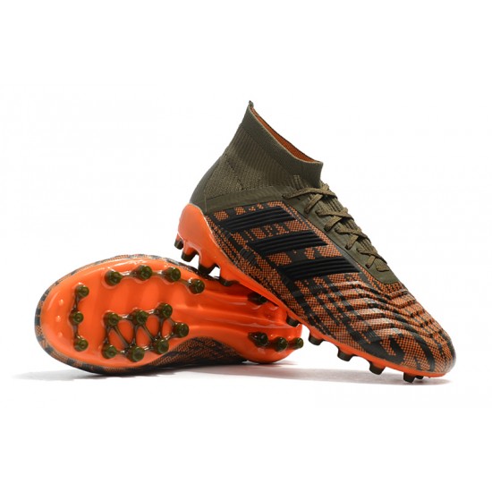 Explorar  Botas de fútbol Adidas Predator 18.1 AG Naranja Verde Negro