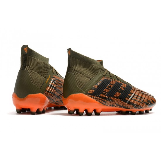 Explorar  Botas de fútbol Adidas Predator 18.1 AG Naranja Verde Negro