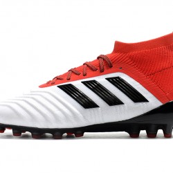 Botas de fútbol Adidas Predator 18.1 AG Blanco Negro Rojo