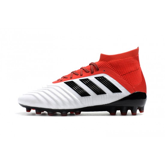 Tienda  Botas de fútbol Adidas Predator 18.1 AG Blanco Negro Rojo