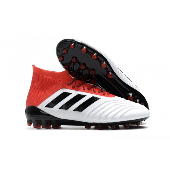 Tienda  Botas de fútbol Adidas Predator 18.1 AG Blanco Negro Rojo