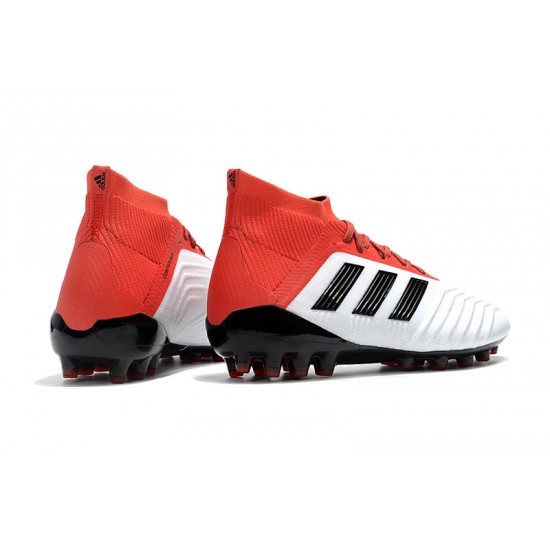 Tienda  Botas de fútbol Adidas Predator 18.1 AG Blanco Negro Rojo